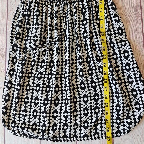 Ann Taylor LOFT diamond print tie waist shirt dress sz SP - Picture 8 of 10